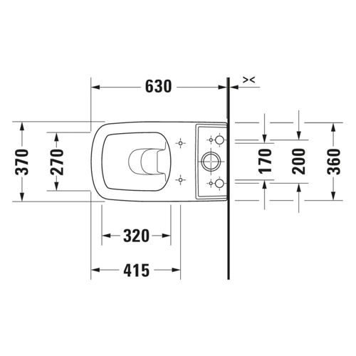 Bild von Duravit DuraStyle Stand WC für Kombination Weiß Hochglanz 630 mm