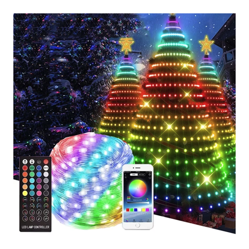 Bild von Outdoor LED Weihnachtslichterleiste mit RGB IC und Bluetooth-Steuerung