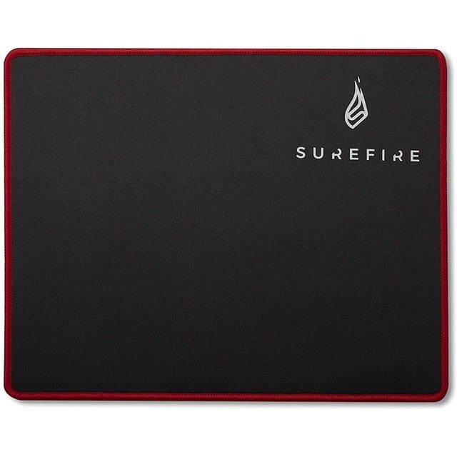 Bild von Surefire Gaming Mauspad Silent Flight 320, 32 x 26 cm, rutschfest, glatte Oberfläche, Mousepad, Mausunterlage, schwarz / rot