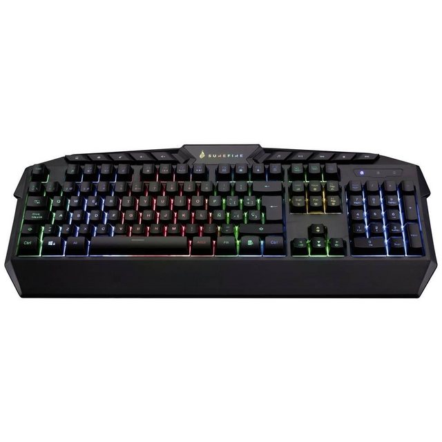 Bild von Verbatim SureFire KingPin RGB Gaming Multimedia Keyboard QWERTY Spanish Kabelgebunden Gaming-Tastatur Beleuchtet Spanisch, QWERTY Schwarz (48830)