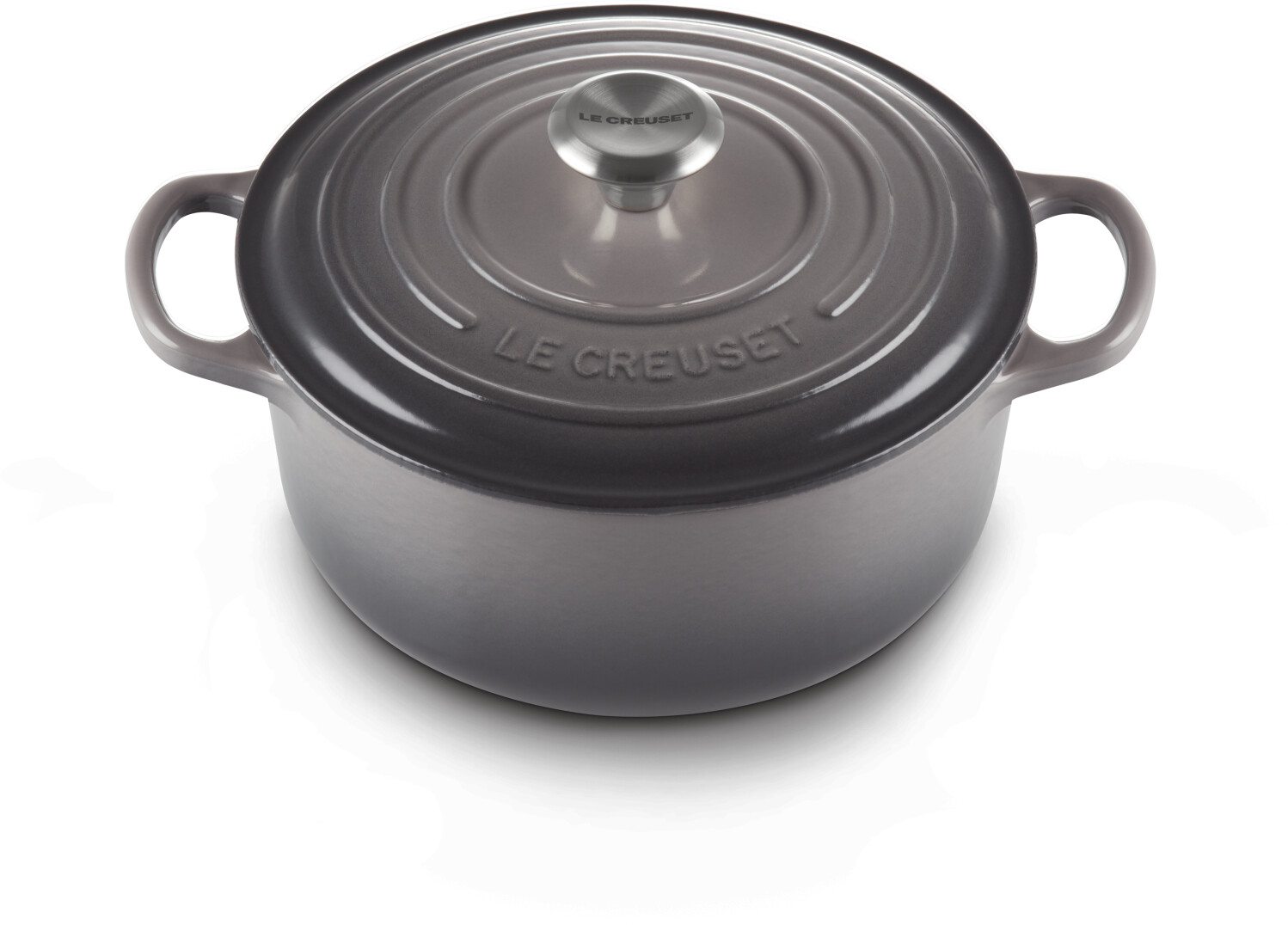 Bild von LE CREUSET Bräter Bräter Signature rund flint 26cm, Emailliertes Gusseisen
