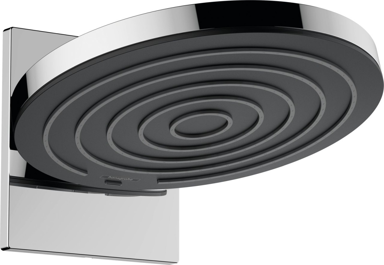 Bild von Hansgrohe Pulsify S	1x Kopfbrause 260 2 Strahlarten mit Wandanschluss	PowderRain: die neue Strahlart umhüllt mit tausenden mikrofeinen Tropfen	Duschkopf mit 2 traumhaften Strahlarten: sanft einhüllender PowderRain und kräftiger Intense PowderRain	Der 260 mm große Duschkopf verwöhnt mit gleichmäßigem, üppigem Wasserstrom (XXL-Performance)	Restwasser fließt nach dem Duschen schnell ab (Fast Drain)	Installation auf iBox: Die Kopfbrause wird auf den Grundkörper iBox universal von hansgrohe montiert (#01800180)	Brausearm zum Deckenanschluss inklusive: bringt den Duschkopf in die ideale Position (Länge: 14,4 cm)	Flexibel: Die Kopfbrause ist im Winkel verstellbar und lässt sich auf die individuelle Duschposition ausrichten	Lieferumfang: Kopfbrause, Wandanschluss, Befestigungsmaterial, Montageanleitung
