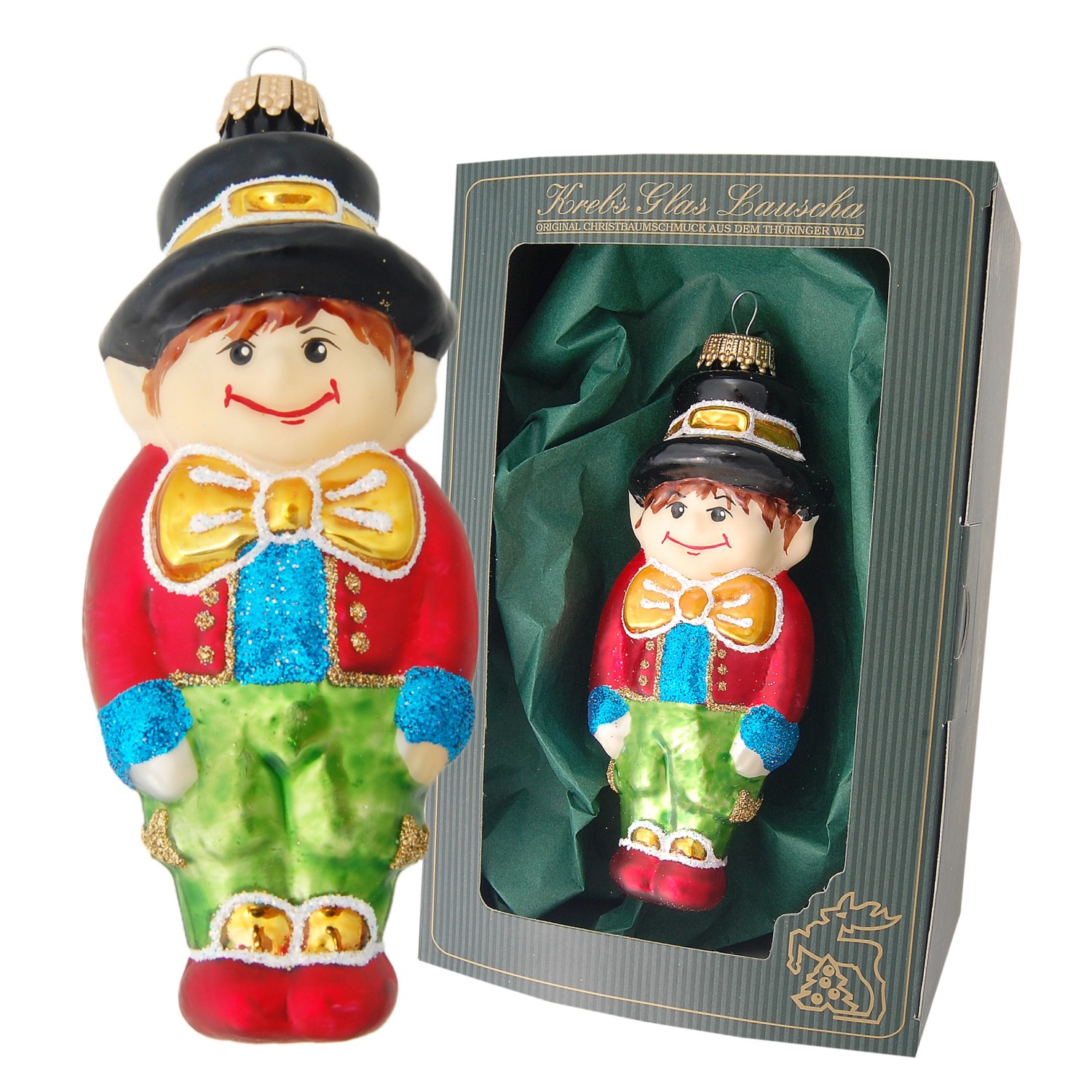 Bild von Krebs Glas Lauscha Christbaumschmuck Der junge Mann aus Alice im Wunderland 13cm (1-tlg)
