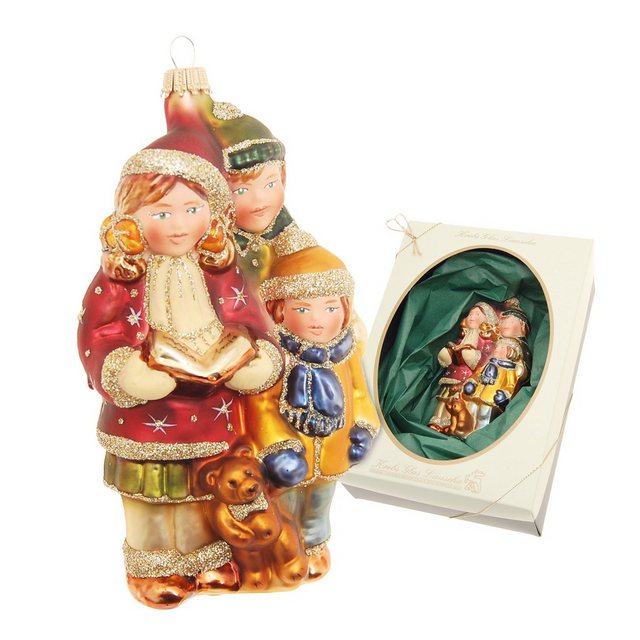 Bild von Krebs Glas Lauscha Christbaumschmuck Glasornament "Singende Kinder", Multicolor, 14cm