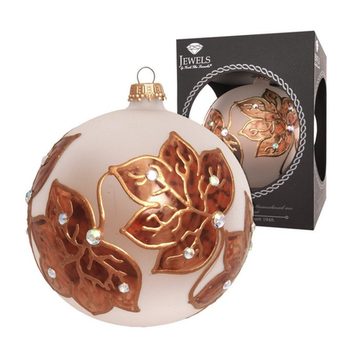 Bild von Krebs Glas Lauscha Weihnachtskugel Kupferblätter - Ein festlicher Blickfang
