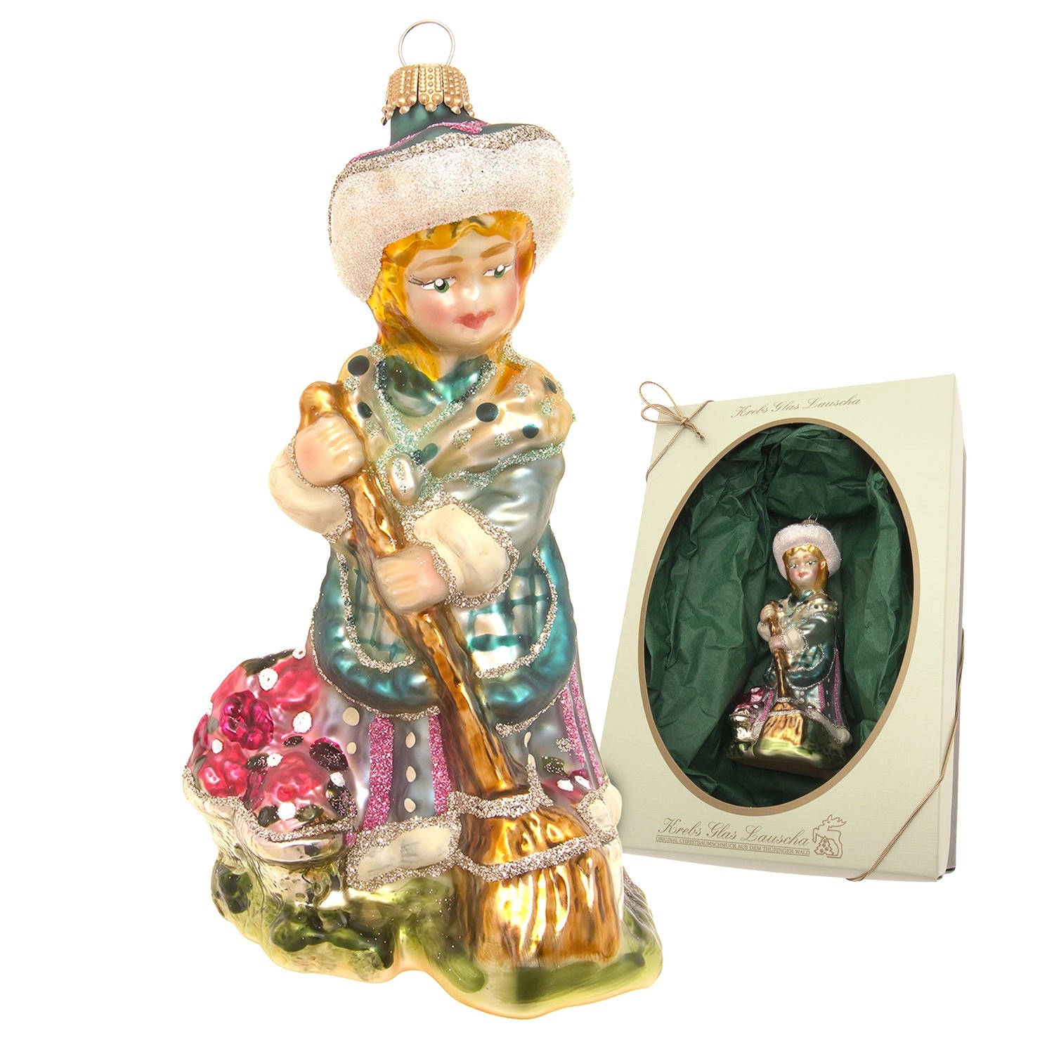Bild von Krebs Glas Lauscha Weihnachtsornament Mädchen 1-tlg. 13cm