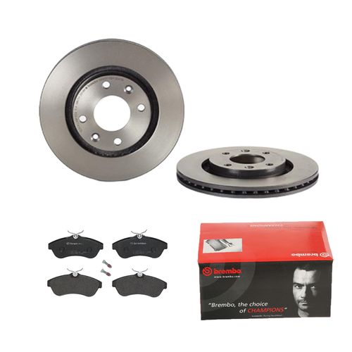 Bild von BREMBO Bremsensatz-Vorderachse COATED DISC LINE / STANDARD Bremsensatz, Scheibenbremse vorne rechts links innenbelüftet 266mm für CITROËN (DF-PSA) PEU