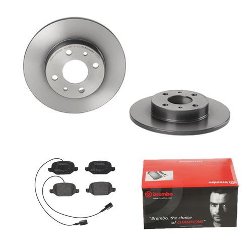 Bild von BREMBO Bremsensatz-Hinterachse COATED DISC LINE / STANDARD Bremsensatz, Scheibenbremse hinten rechts links voll 240mm für ZASTAVA ALFA ROMEO KIA FIAT