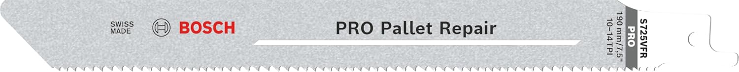 Bild von Bosch Accessories Professional 100 Stück Säbelsägeblatt S 725 VFR Special for Pallet Repair (Länge 190 mm, Zubehör Säbelsäge), Mehrfarbig