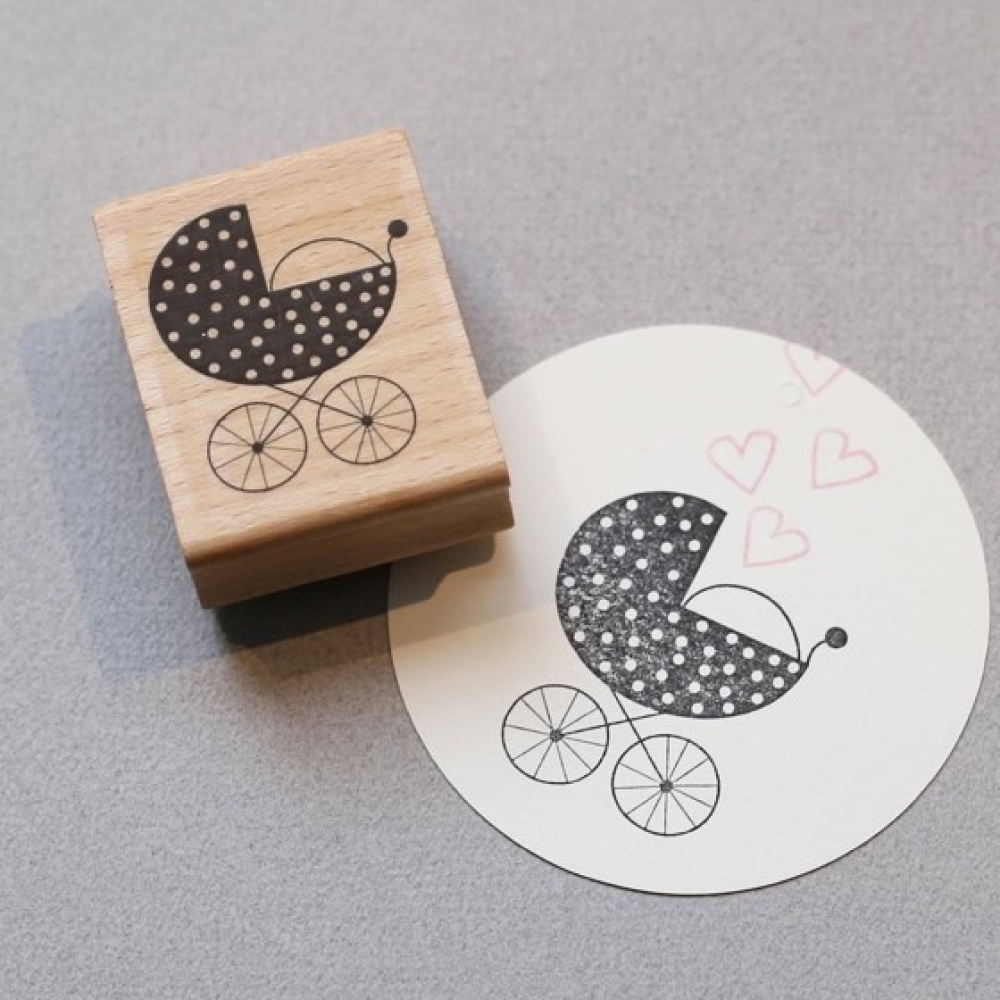 Bild von Perlenfischer Stempel Baby: KINDERWAGEN