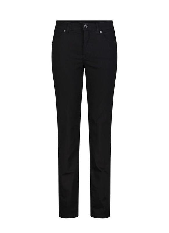 Bild von MAC Damen Straight Leg Jeanshose Melanie, Schwarz (Black- black D999), W36/L34
