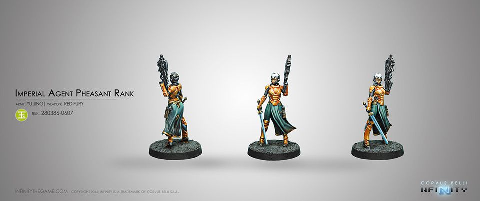 Bild von Infinity Yu Jing Imperial Agent Pheasant Rank Red Fury Corvus Belli INF 281386
