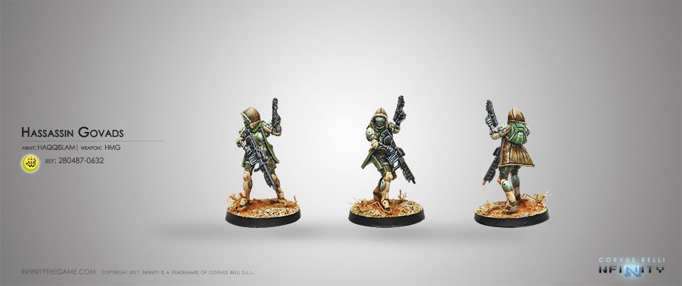 Bild von Infinity Haqqislam Hassassins Govads (HMG) Corvus Belli INF 280487 Tabletop Game