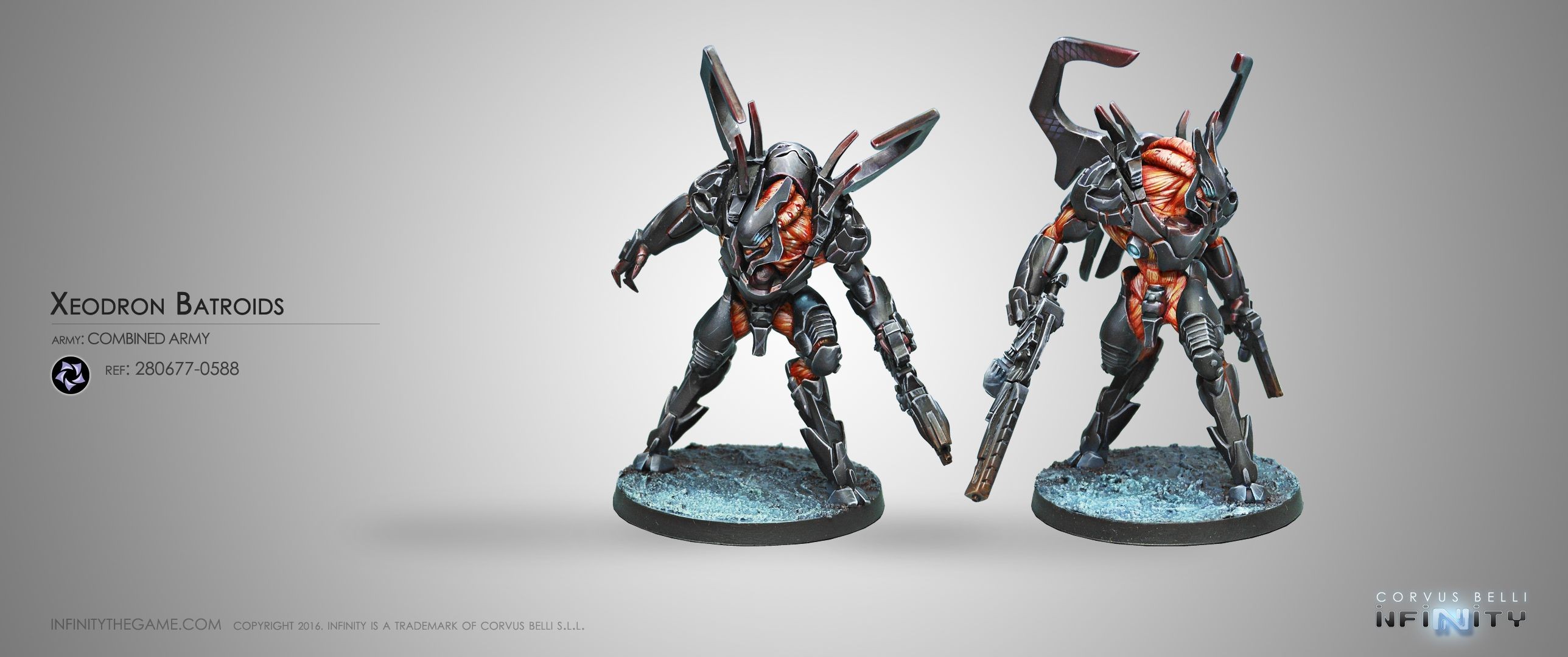 Bild von Infinity - Combined Army Xeodron Batroids Corvus Belli 280667 Batroid Red Fury