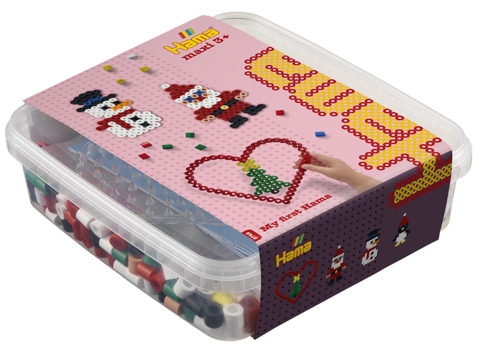 Bild von Hama Bügelperlen maxi + Stiftplatte Weihnachten, in Box Durchmesser Bügelperle maxi: 10,0 mm - 1 Stück (00008749)