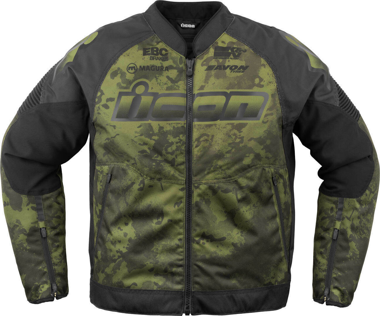 Bild von Icon Overlord3 Magnacross Motorrad Textiljacke, schwarz-grün, Größe M für Männer