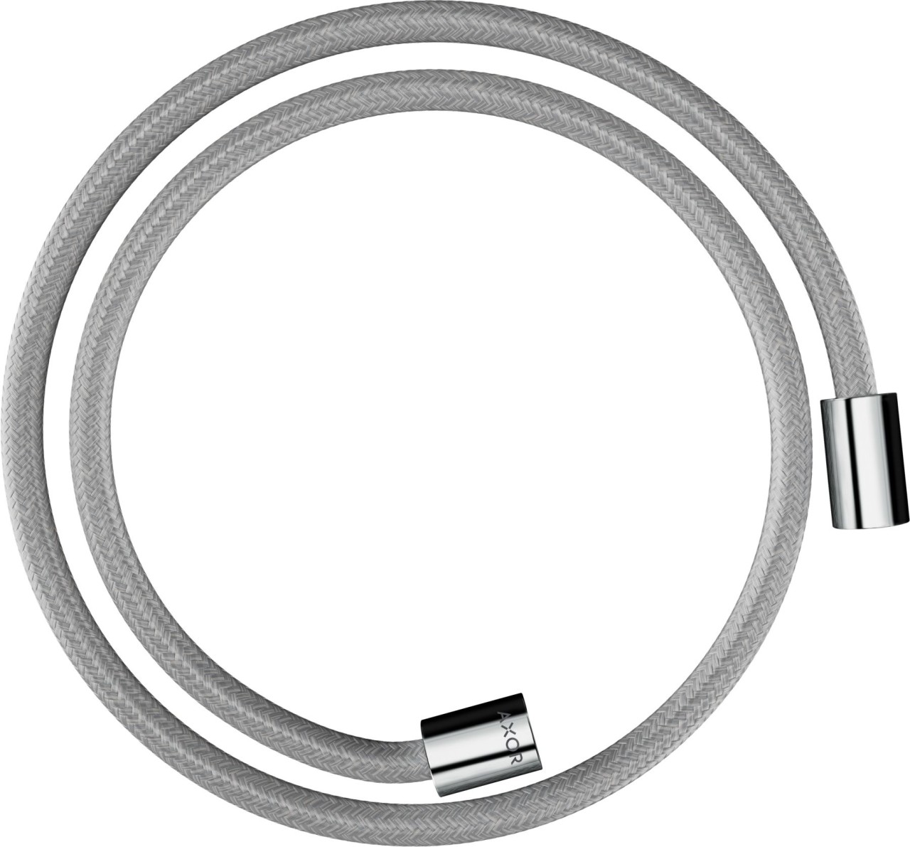 Bild von hansgrohe AXOR ShowerSolutions	1 x TextilbrauseschlauchProduktdetails:	Textilschlauch mit Umflechtung	Schlauchlänge: 1250 mm	brauseseitiger Drehwirbel - gegen Verdrehen des Brauseschlauches	knickgeschützt	wasserfestes und wasserabweisendes Material	Garne aus recyceltem PET	baumwollähnliches Material	spülmaschinenfest bis 60°C	Anschlussgewinde: G1/2	beidseitig zylindrische Muttern