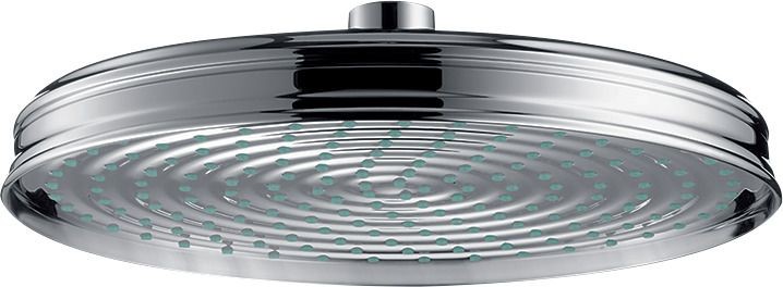 Bild von Hansgrohe Axor Montreux	1x 1jet Tellerkopfbrause	Brausekopfgröße:240 mm	Kopfbrause im Winkel verstellbar	Strahlart : Rain	Durchflussmenge Rain Strahl ( bei 3 bar) :	20 l/min	vollverchromte Strahlscheibe	Material Strahlscheibe:Metall	Montage: Decke oder Wand	Anschlussgewinde G 1/2	Anschlussgröße: DN15