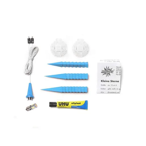 Bild von Herrnhuter Sterne Innenstern A1b blau Bausatz, ø 13cm, mit LED