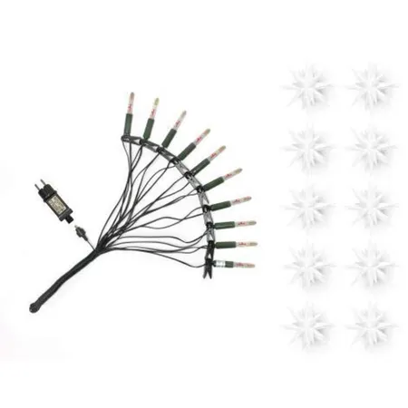 Bild von Herrnhuter Sterne 50410 Sternenkette A1s weiß, 10 Sterne ø 13cm, mit LED