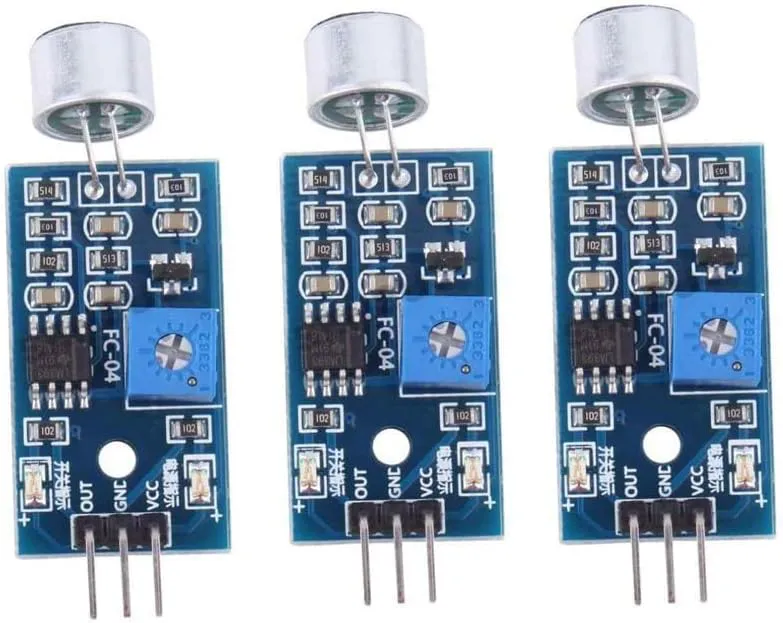 Bild von 3 Stück Mikrofon Geräuscherkennung Sound Sensor Modul für Raspberry Pi und Arduino