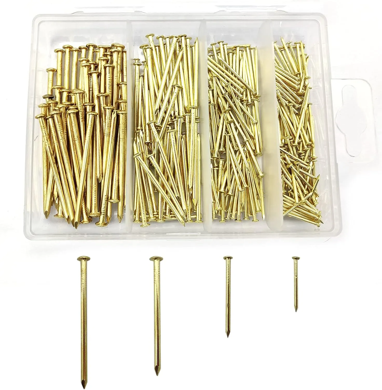 Bild von 300 Stück Rundkopf Wandnägel Set für Bilderrahmen und Holzbearbeitung