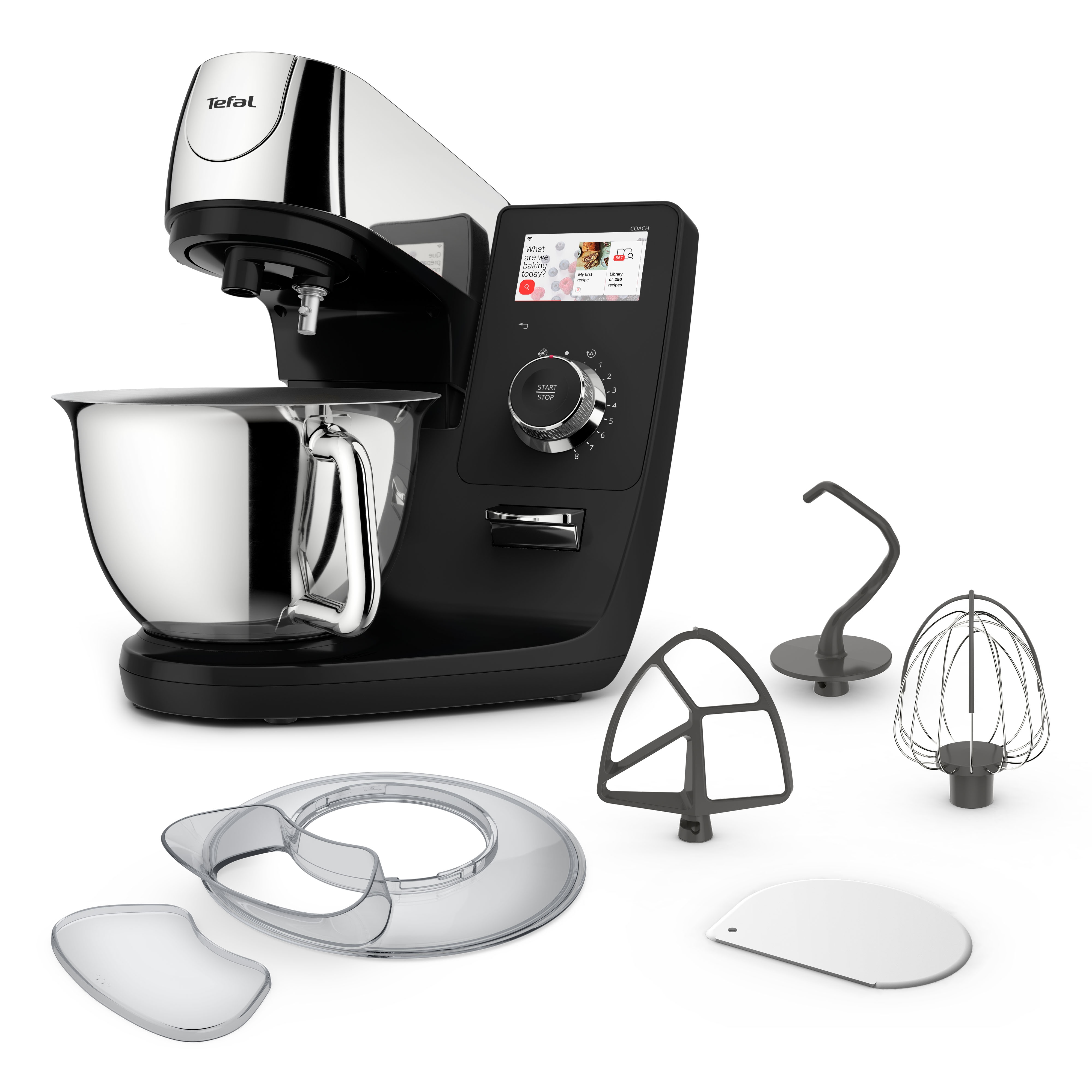 Bild von Tefal Küchenmaschine QB950D I-Coach Touch QB950D I-Coach Touch, 1200 W, 5,5 l Schüssel, 21 Automatikprogramme, intuitives digitales Coaching, Touchscreen