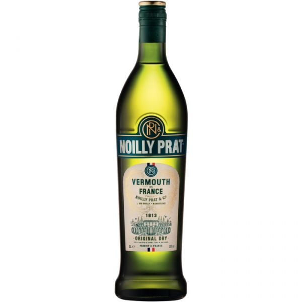 Bild von Noilly Prat Original Dry Vermouth, französischer Aperitif mit 20 Kräutern und Gewürzen, darunter Kamille, Koriander, Bitterorangen und Holunderblüten, 18% vol., 1L / 100cl