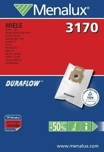 Bild von Menalux Staubsaugerbeutel Menalux 3170 Staubsaugerbeutel für Miele, passend für Miele, Umgepackt, ohne die Umkartons