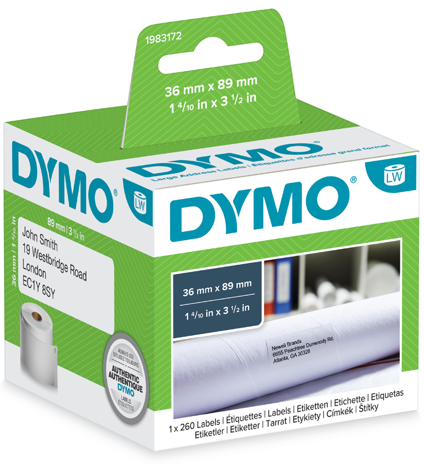 Bild von DYMO LabelWriter DHL Versandetiketten für LabelWriter 5XL/4XL-Etikettendrucker | 102 mm x 210 mm | Rolle mit 140 Etiketten | selbstklebend
