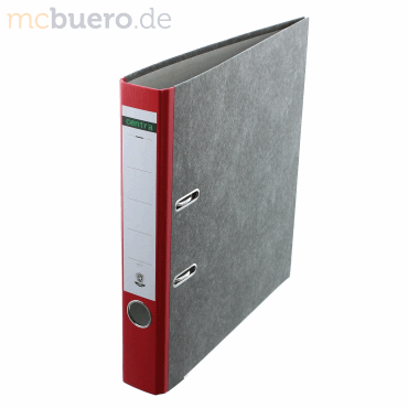 Bild von Centra 221123 Standard-Ordner (grauappe RC, mit Wolkenmarmor-Papier-Kaschierung, A4, 5,2 cm Rückenbreite) rot