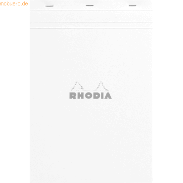 Bild von 5 x Rhodia Notizblock White Nr. 19 A4+ liniert 80 Blatt weiß