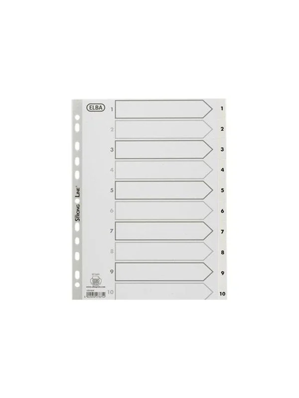 Bild von Oxford, Ordner Zubehör, Strong-Line Index A4 S. Weiss 1-10