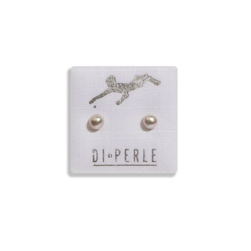 Bild von DI PERLE Paar Ohrstecker Damen Perlenschmuck aus 925 Silber mit Süsswasser Perlen