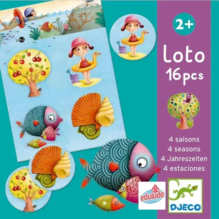 Bild von DJECO Spiel Lernspiele Lottospiel Bingo 16Teile 4 Spielbretter