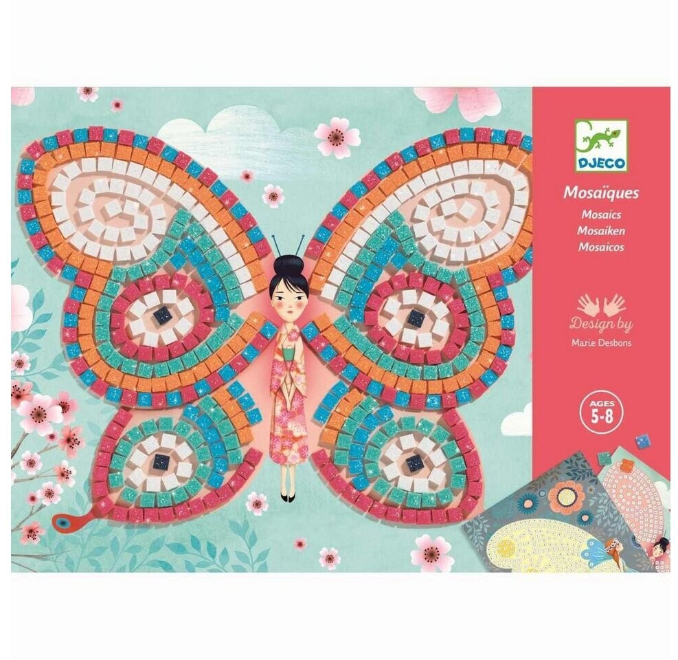 Bild von DJECO Kreativset DJ08898 Mosaike: Glitzer Schmetterlinge