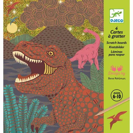 Bild von DJECO Kreativset DJ09726 Kratzbilder: Dinosaurier
