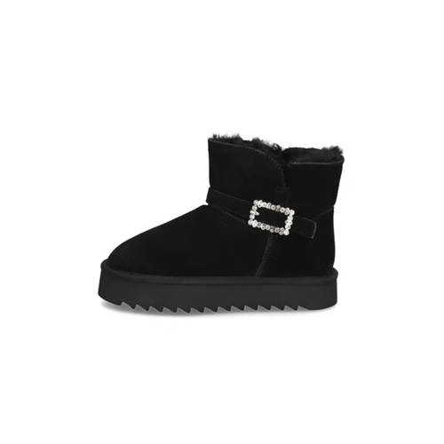Bild von Kate Gray Veloursleder Boot - Schwarz