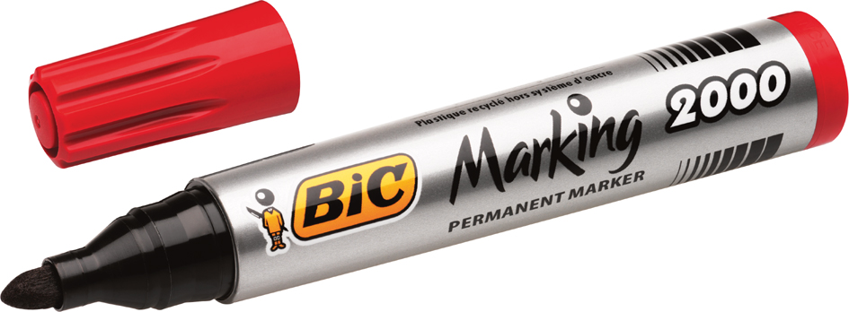 Bild von BIC Permanentmarker Marking 2000, mit Austrocknungsschutz (ISO 554): mind. 3 Wochen offenlagerfähig