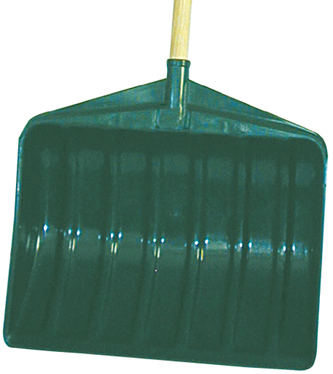 Bild von EDA Schneeschaufel mit Holzstiel, Breite: 460 mm, grün