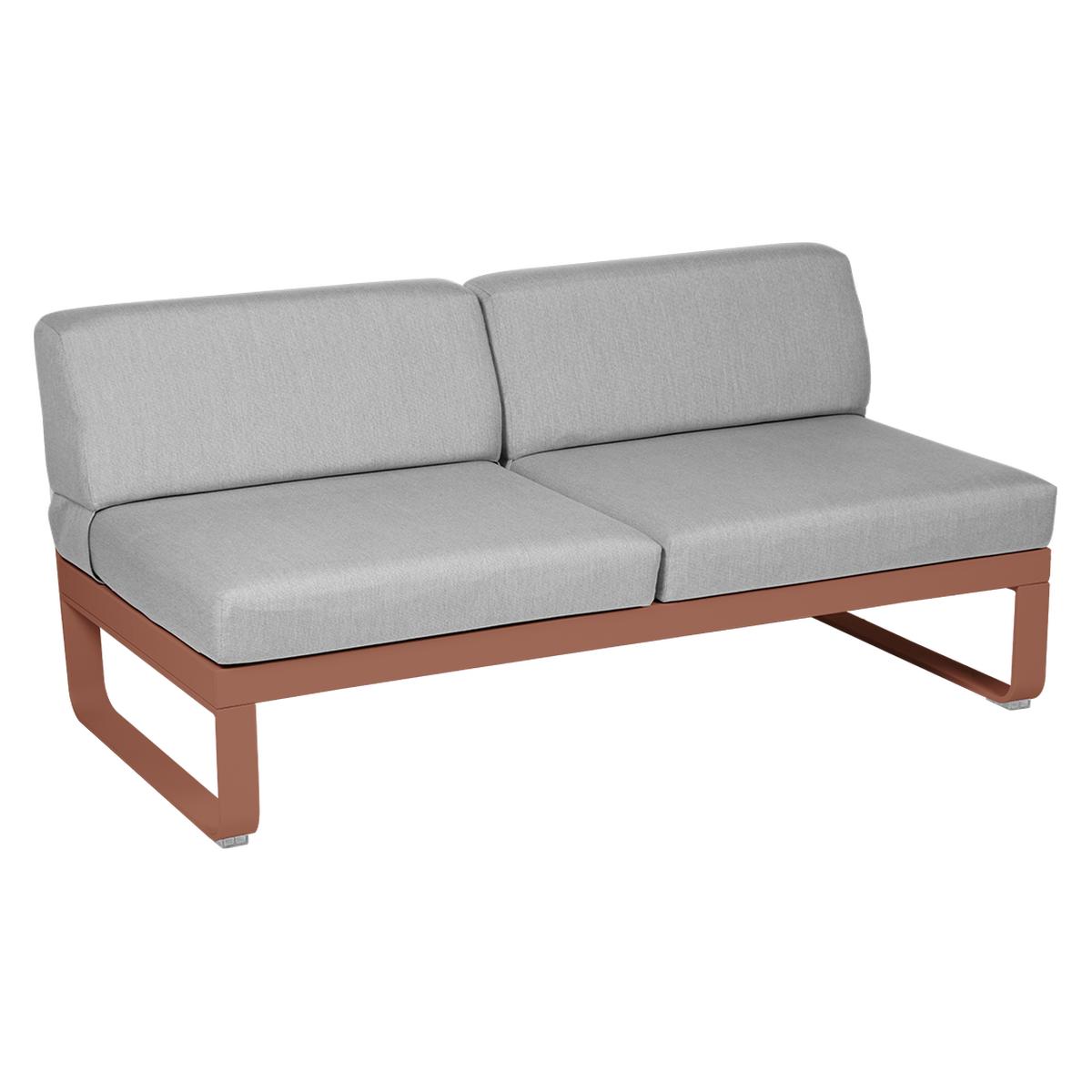 Bild von Bellevie Lounge 2-Sitzer Modul 20 Ockerrot 79 Flanellgrau Mitte