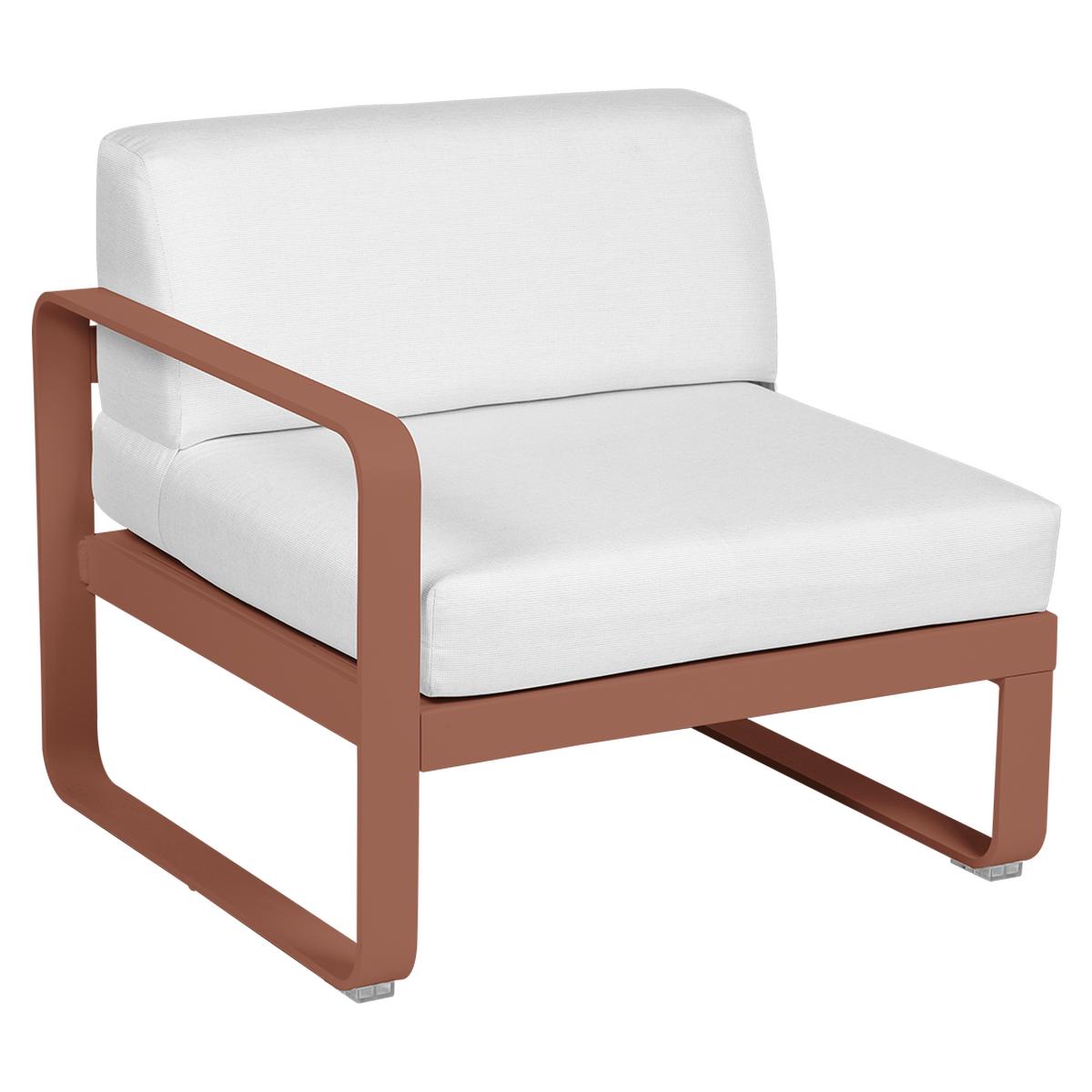 Bild von Bellevie Lounge 1-Sitzer Modul 20 Ockerrot 81 Grauweiß Links