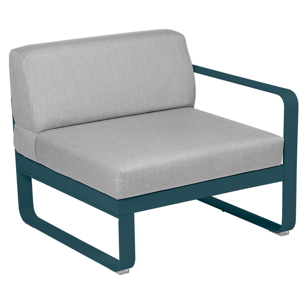 Bild von Bellevie Lounge 1-Sitzer Modul 21 Acapulcoblau 79 Flanellgrau Rechts