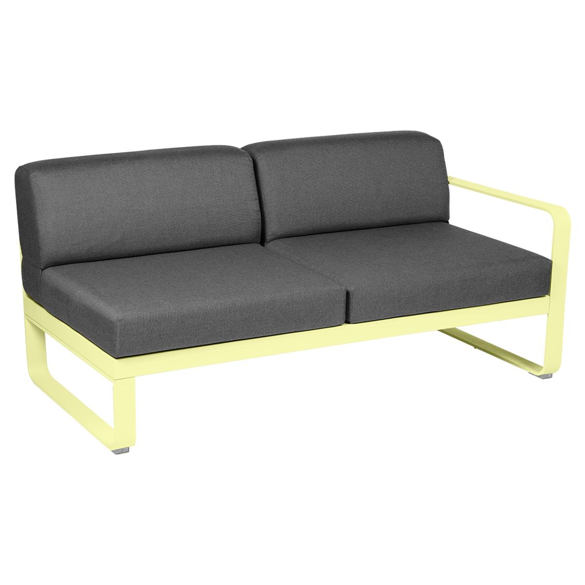 Bild von Bellevie Lounge 2-Sitzer Modul A6 Zitronensorbet A3 Graphitgrau Rechts