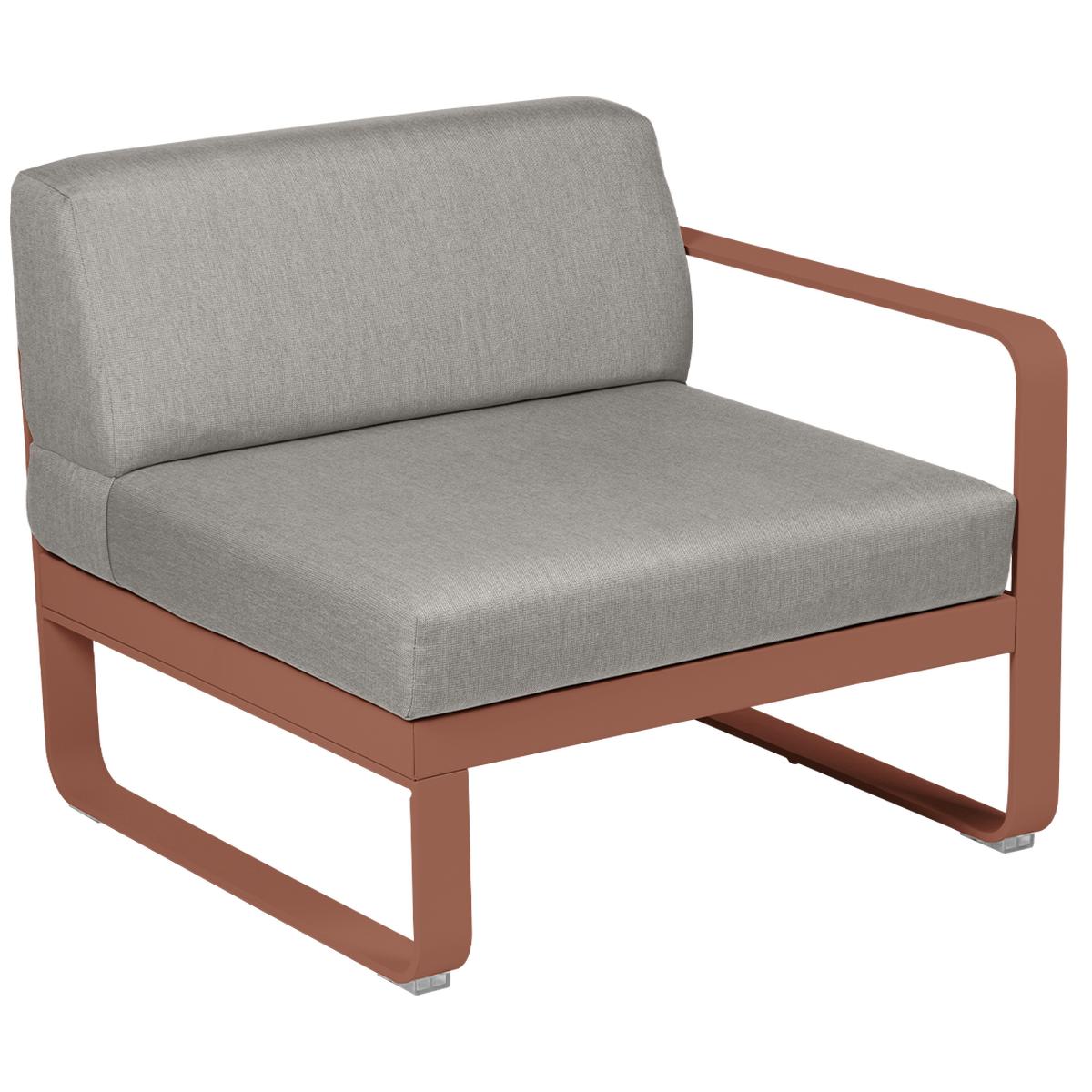 Bild von Bellevie Lounge 1-Sitzer Modul 20 Ockerrot B8 Taupegrau Rechts