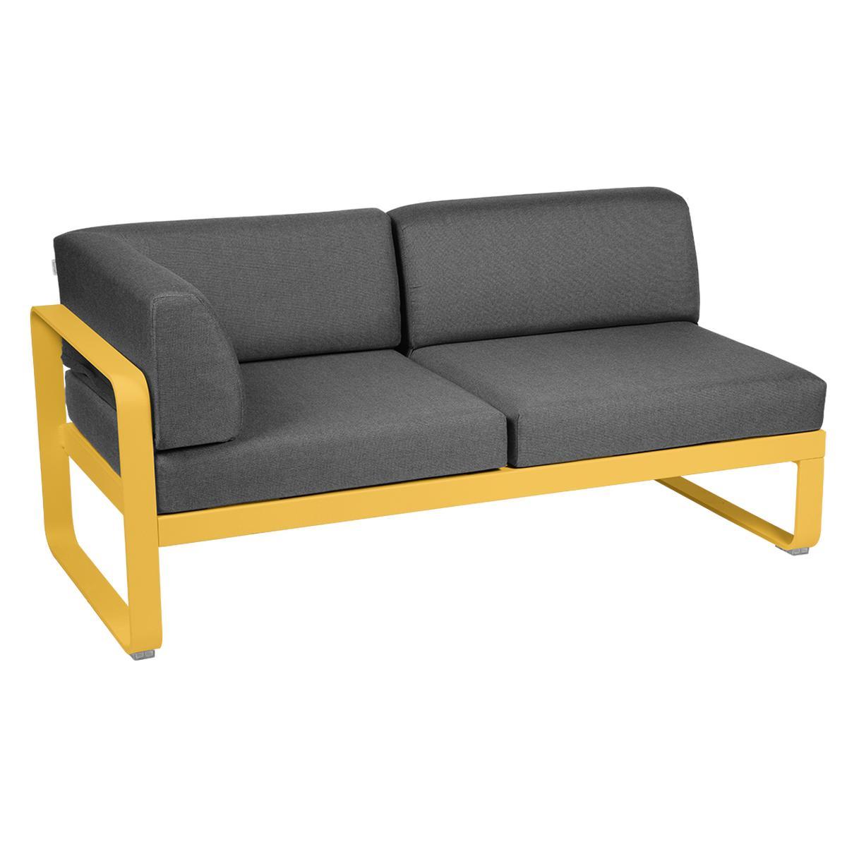 Bild von Bellevie Lounge Eck-Modul C6 Honig A3 Graphitgrau 2-Sitzer links