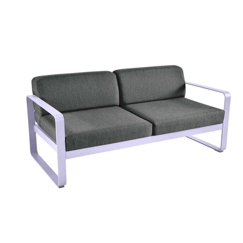 Bild von Bellevie Lounge-Sofa 2-Sitzer D1 Marshmallow A3 Graphitgrau