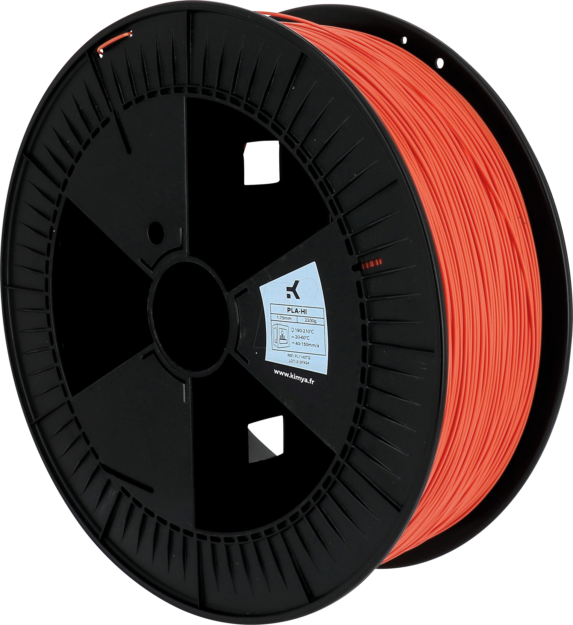 Bild von KIMYA PL1143TQ - Filament, PLA-HI, Orange, 1,75 mm, 2.200 g