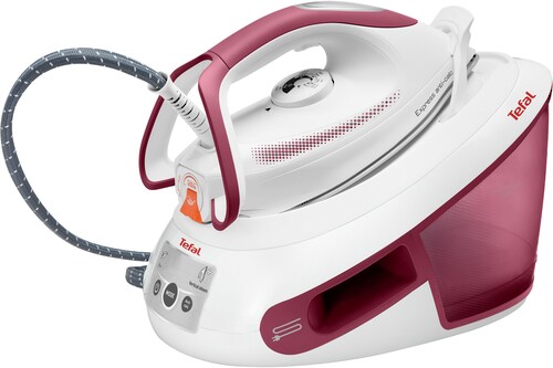 Bild von Tefal SV8012 Express Anti-Calc Dampfbügelstation | 2800 Watt | Dauerdampfmenge: 120 g/Min. | Dampfstoß: 400 g/Min. | Kapazität Wassertank: 1,8 Liter | Anti-Kalk-Kollektor | Weiß/Altrosa