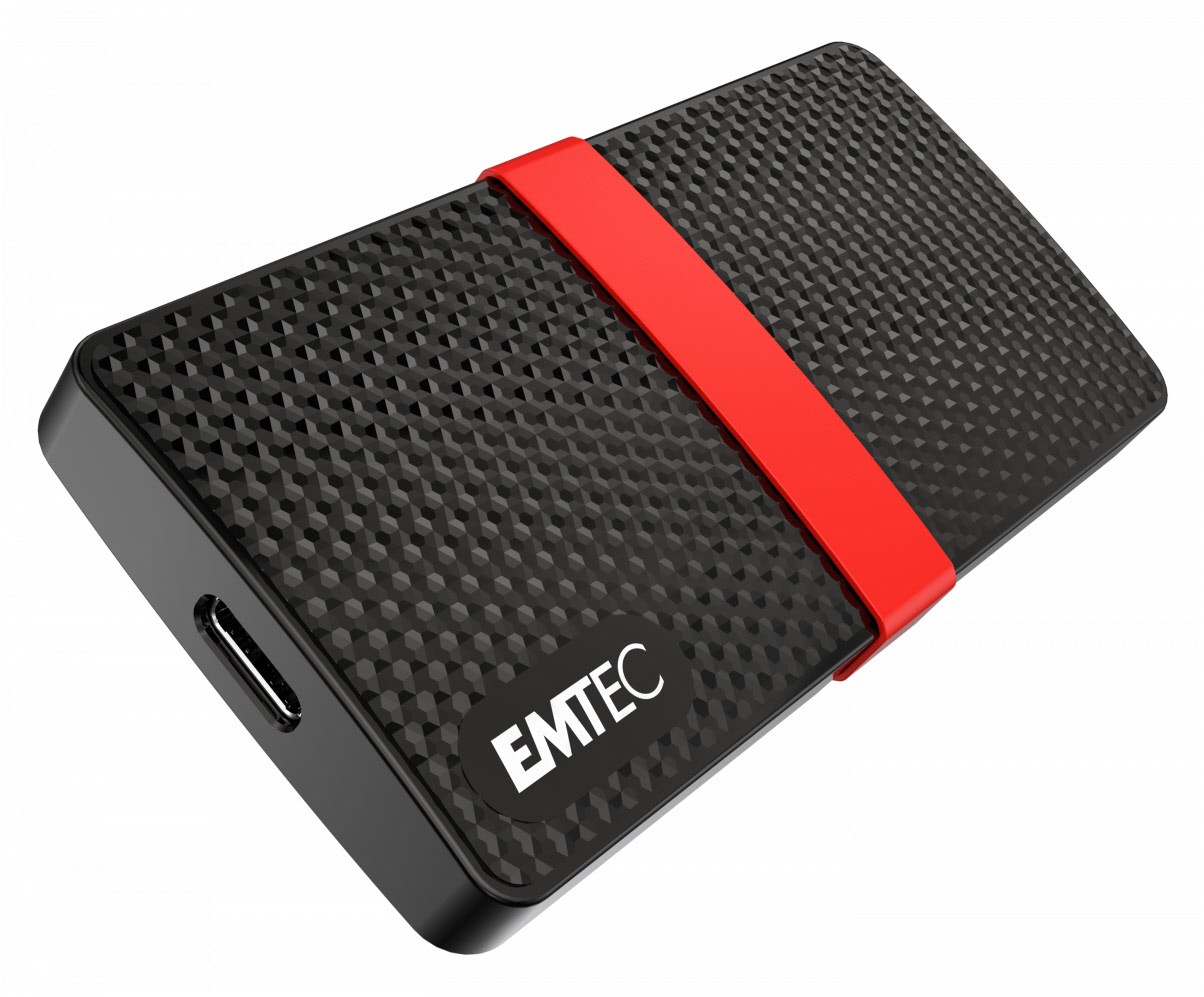 Bild von EMTEC X200 Power Plus externe SSD (1 TB) 2,5" 450 MB/S Lesegeschwindigkeit, 420 MB/S Schreibgeschwindigkeit, recycling Kunststoff, USB-C 3.1 Gen 1, 3 Jahre Garantie